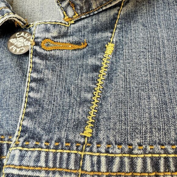 CAbi Denim Jean Jacket Womens Size Medium Blue Chest Pockets #511 - Picture 8 of 16
